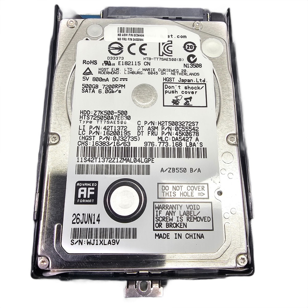 Hitachi HTB-TT7SAE500 500GB Hard Drive 7200RPM SATA 6 Gbps For Lenovo T440p 20AN